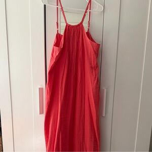 Elegant Coral Maxi Dress